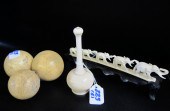 FIVE IVORY CARVED CHINESE PIEC