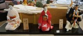 FIVE JAPANESE CERAMIC HAKATA F