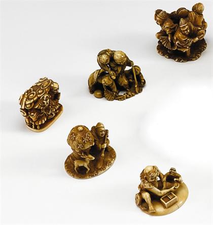 Five Japanese ivory studies   