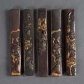 Five Japanese mixed metal kozu