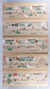 FIVE JAPANESE SCROLLS -STREET