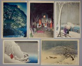FIVE JAPANESE SHINHANGA PRINTS