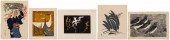 FIVE JAPANESE WOODBLOCK PRINTS