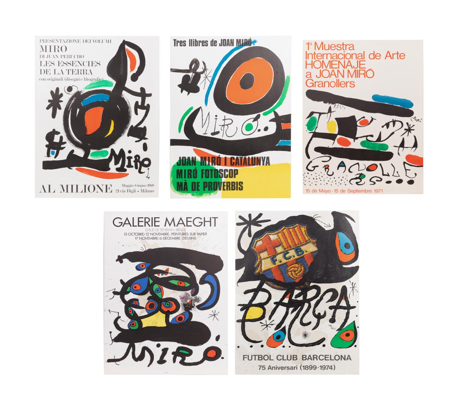 FIVE JOAN MIRO EXHIBITION