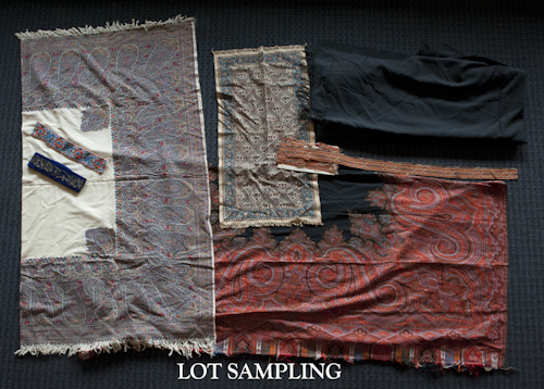 Five Kashmir paisley shawls