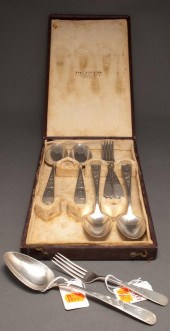 Five Kirk silver tablespoons i