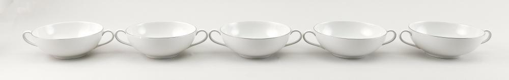 FIVE KPM HAND-PAINTED PORCELAIN