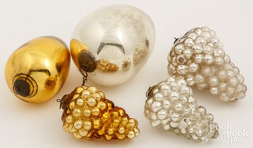 FIVE KUGEL GLASS CHRISTMAS