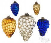 FIVE KUGEL GRAPE CHRISTMAS ORN