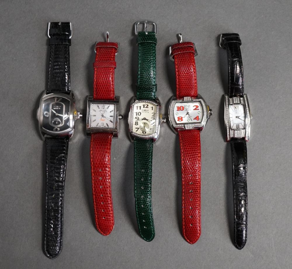 FIVE LADIES' INVICTA STAINLESS