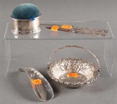 Five lady's silver desk and va