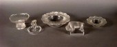 Five Lalique glass table artic