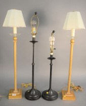 FIVE LAMPS TO INCLUDE PAIR OF