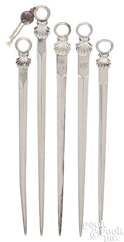 FIVE LARGE GEORGIAN SILVER