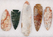 FIVE LARGE OHIO FLINT NAPPERS
