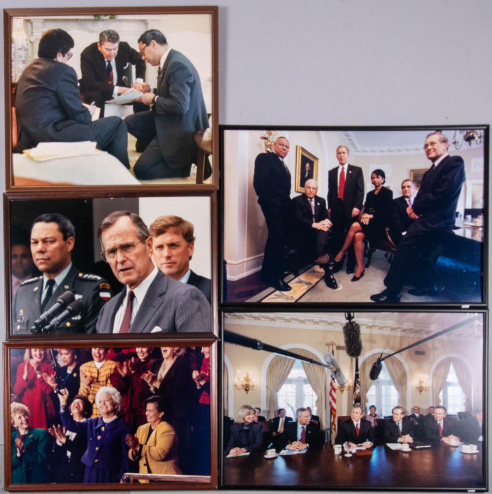 FIVE LARGE PAPER WHITE HOUSE