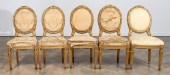 FIVE LATE 19TH C. GILT LOUIS X