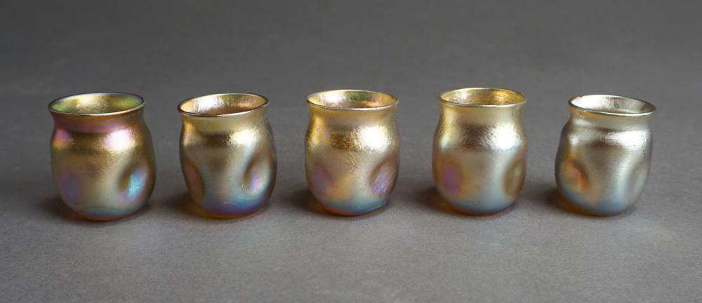 FIVE L.C. TIFFANY FAVRILE GLASS
