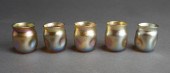 FIVE L.C. TIFFANY FAVRILE GLAS