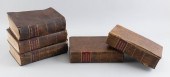 FIVE LEATHERBOUND BOOKS OF MAR