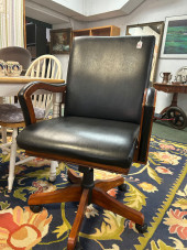 FIVE LEG BLACK VINYL OFFICE CH