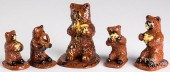 FIVE LESTER BREININGER REDWARE