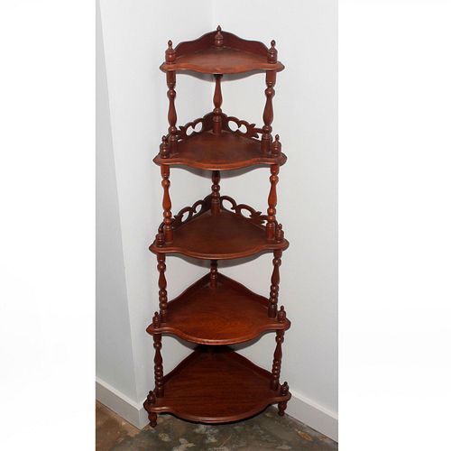 FIVE LEVEL TRIANGLE WOOD CORNER
