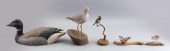FIVE LIFE-SIZE BIRD CARVINGS L