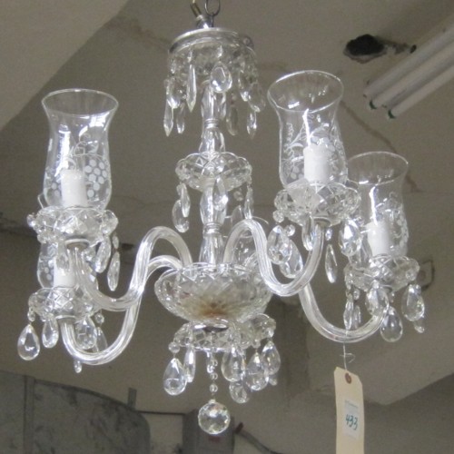 FIVE-LIGHT CRYSTAL CHANDELIER