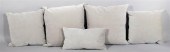 FIVE LIGHT GREY PILLOWSFIVE LI