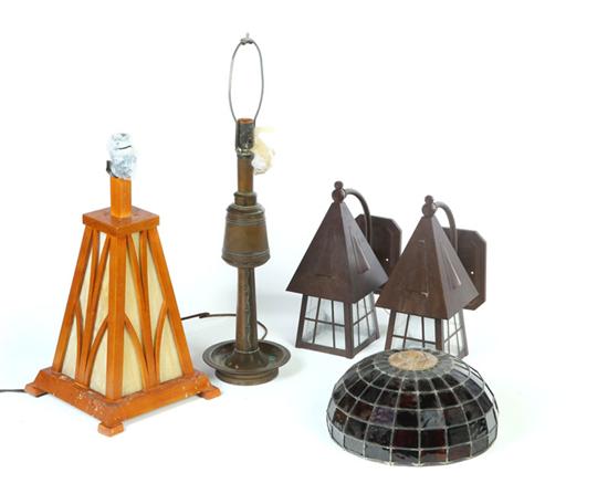 FIVE LIGHTING ITEMS.  American 