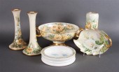 Five Limoges yellow floral dec