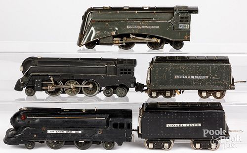 FIVE LIONEL LOCOMOTIVES AND