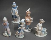 FIVE LLADRó FIGURES OF CHILDRE