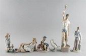 FIVE LLADRO PORCELAIN FIGURES