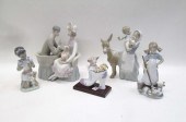 FIVE LLADRO PORCELAIN SCULPTUR