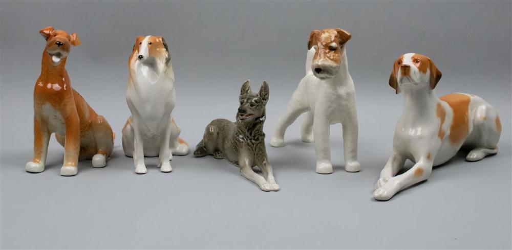 FIVE LOMONOSOV PORCELAIN MODELS