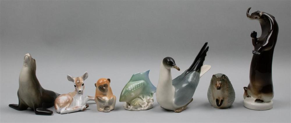 FIVE LOMONOSOV PORCELAIN MODELS