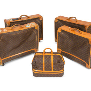 Five Louis Vuitton Suitcases