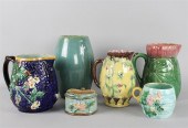 FIVE MAJOLICA VESSELS includin