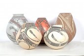 FIVE MATA ORTIZ CERAMIC VESSEL