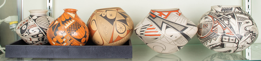 FIVE MATA ORTIZ POTS, INCLUDING
