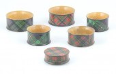 Five Mauchline ware tartan nap
