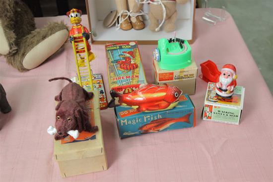 FIVE MECHANICAL TOYS.