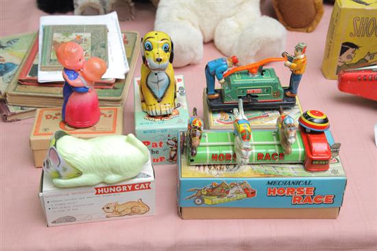 FIVE MECHANICAL TOYS.