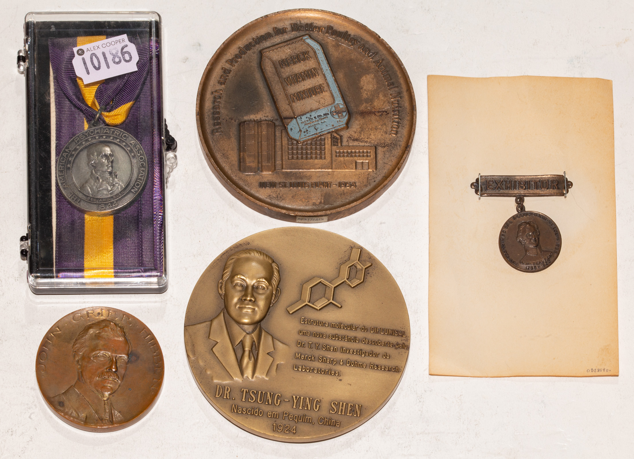 FIVE MEDALS RELATING TO MEDICINE