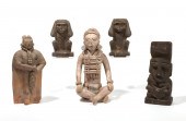 FIVE MESOAMERICAN MIXED MEDIA