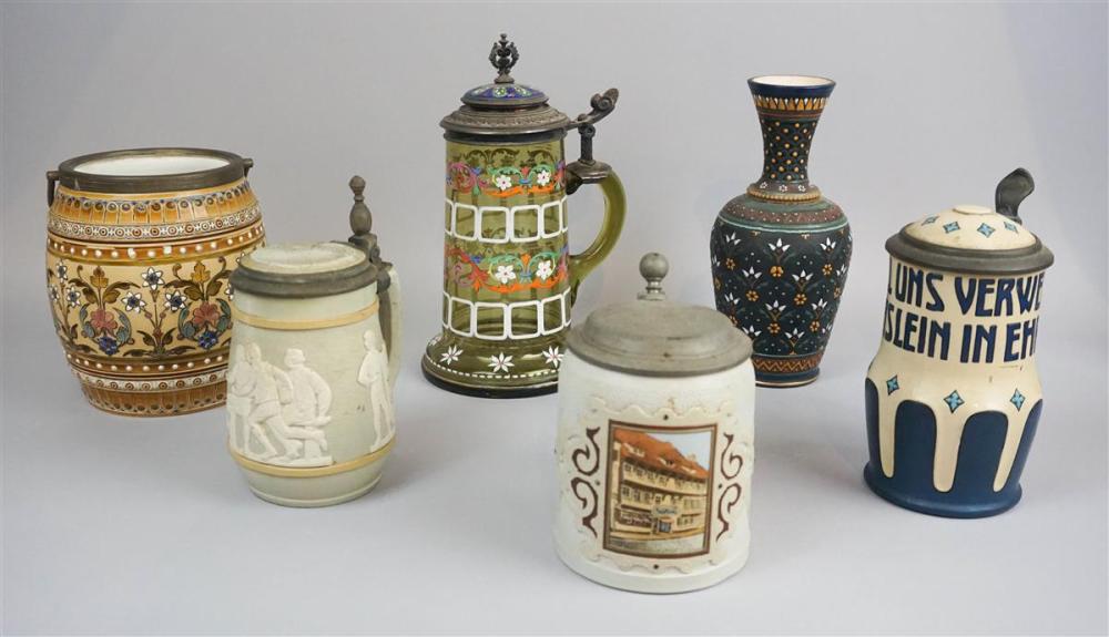 FIVE METTLACH (VILLEROY & BOCH)
