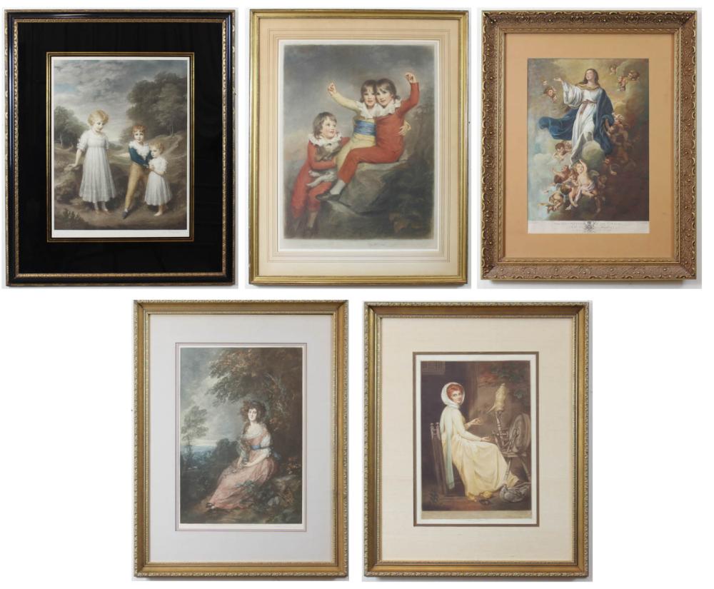 FIVE MEZZOTINTSFIVE MEZZOTINTS: