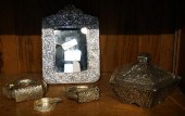 FIVE MIDDLE EASTERN SILVERED M